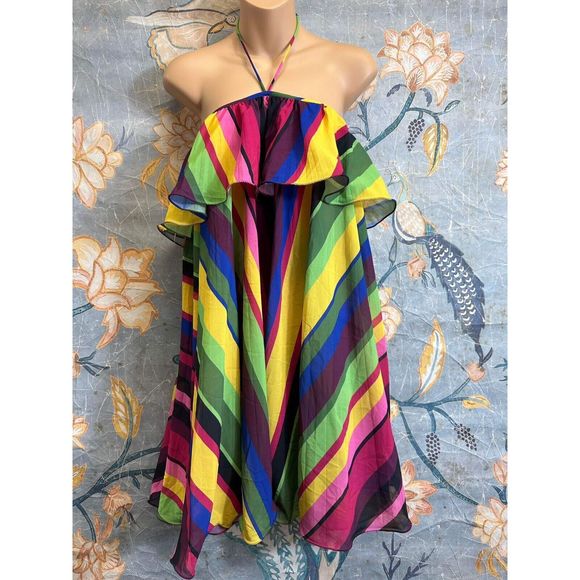 AMUR Multicolor Striped Mini Dress - Picture 8 of 9